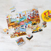Sassi Book and Giant Puzzle - Construction 30pc