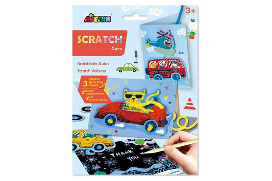 Avenir Scratch Greeting Cards - Cars