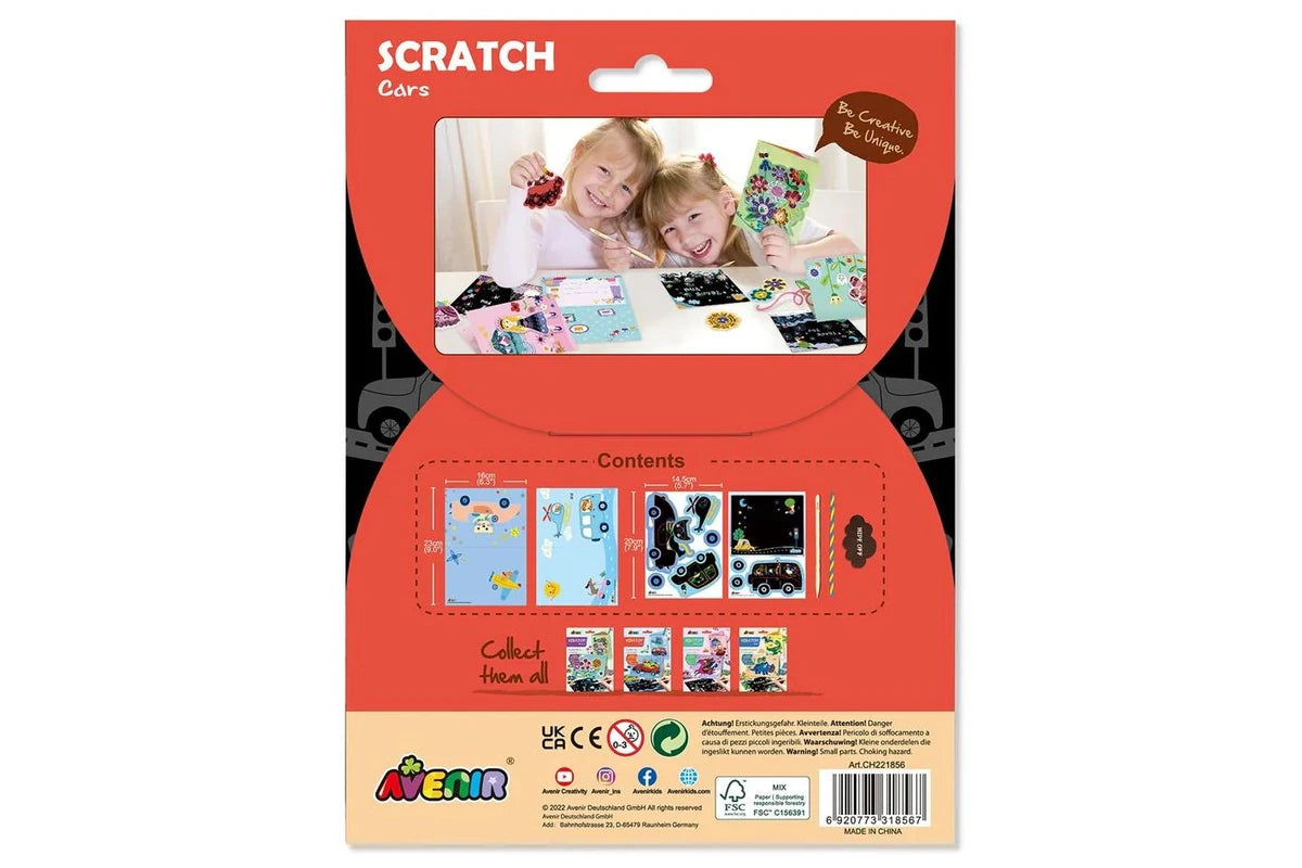 Avenir Scratch Greeting Cards - Cars