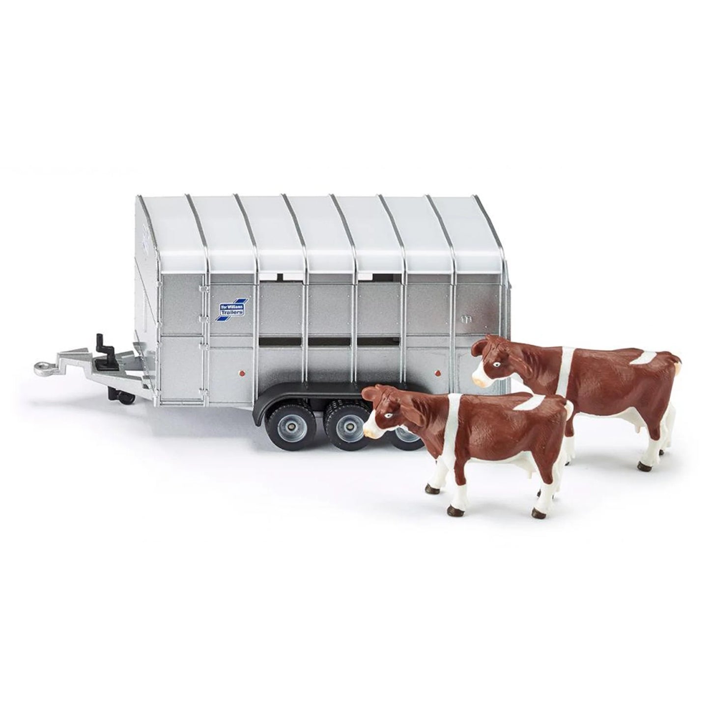 IFor-Williams Stock Trailer with 2 Cows 1:32