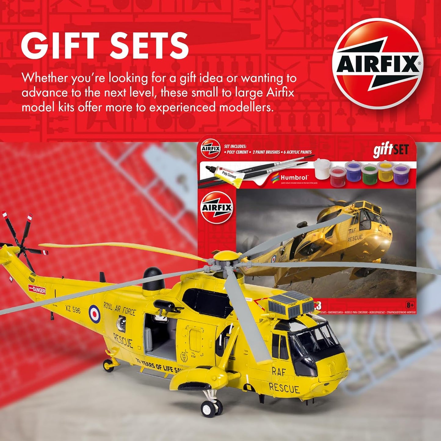 Airfix 1:72 Westland Sea King Har.3 Large Model Starter Set