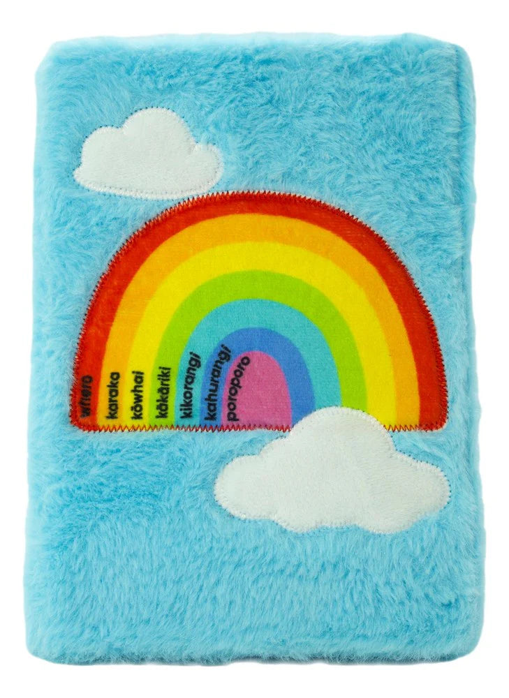 Fluffy Notebook - Te Reo Rainbow