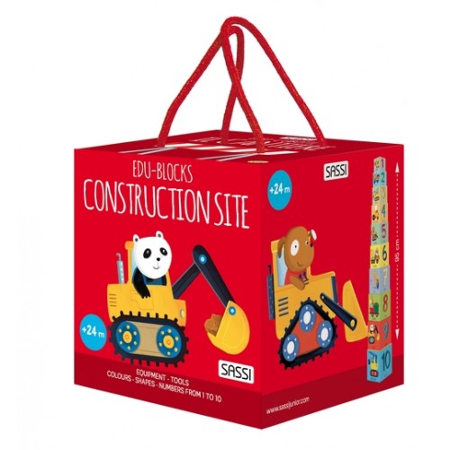 Edu Stacking Blocks & Book Set - Construction