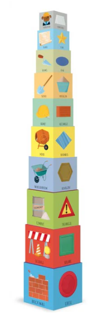 Edu Stacking Blocks & Book Set - Construction