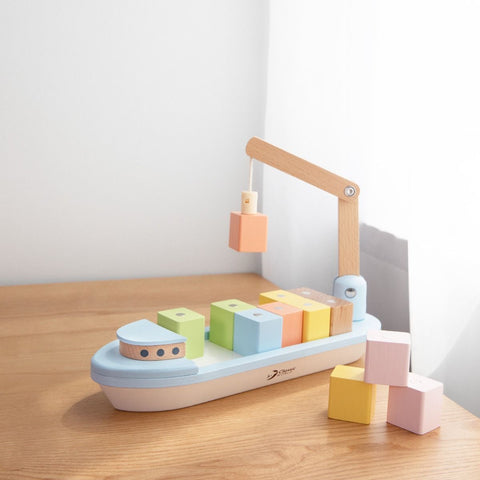 Wooden Block Boat by Classic World