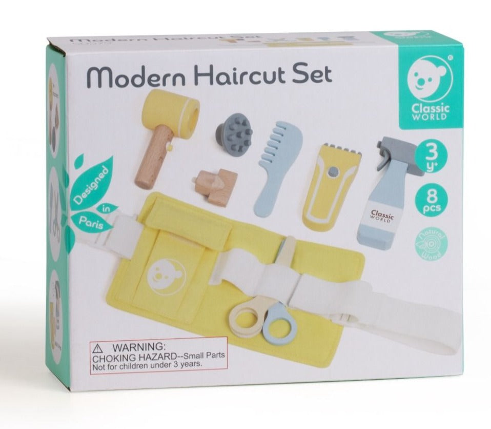 Modern Wooden Haircut Set by Classic World