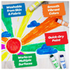 6 Quick Dry Washable Paint Sticks