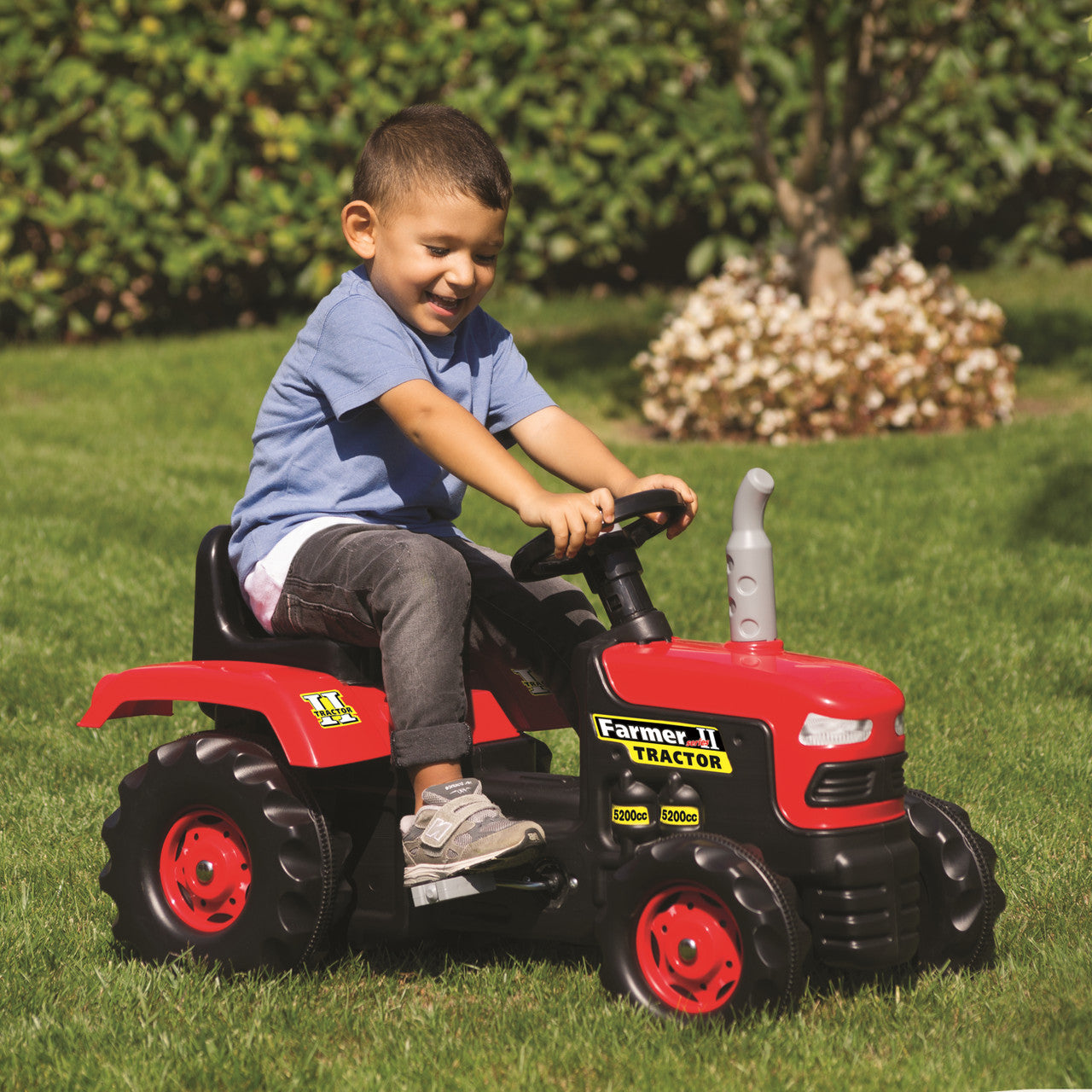 Dolu Pedal Activated Tractor - Red