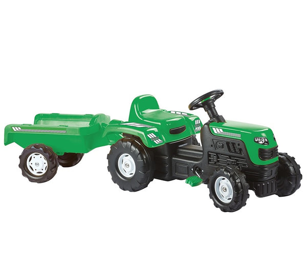 Dolu Ranchero Pedal Activated Tractor & Trailer - Green