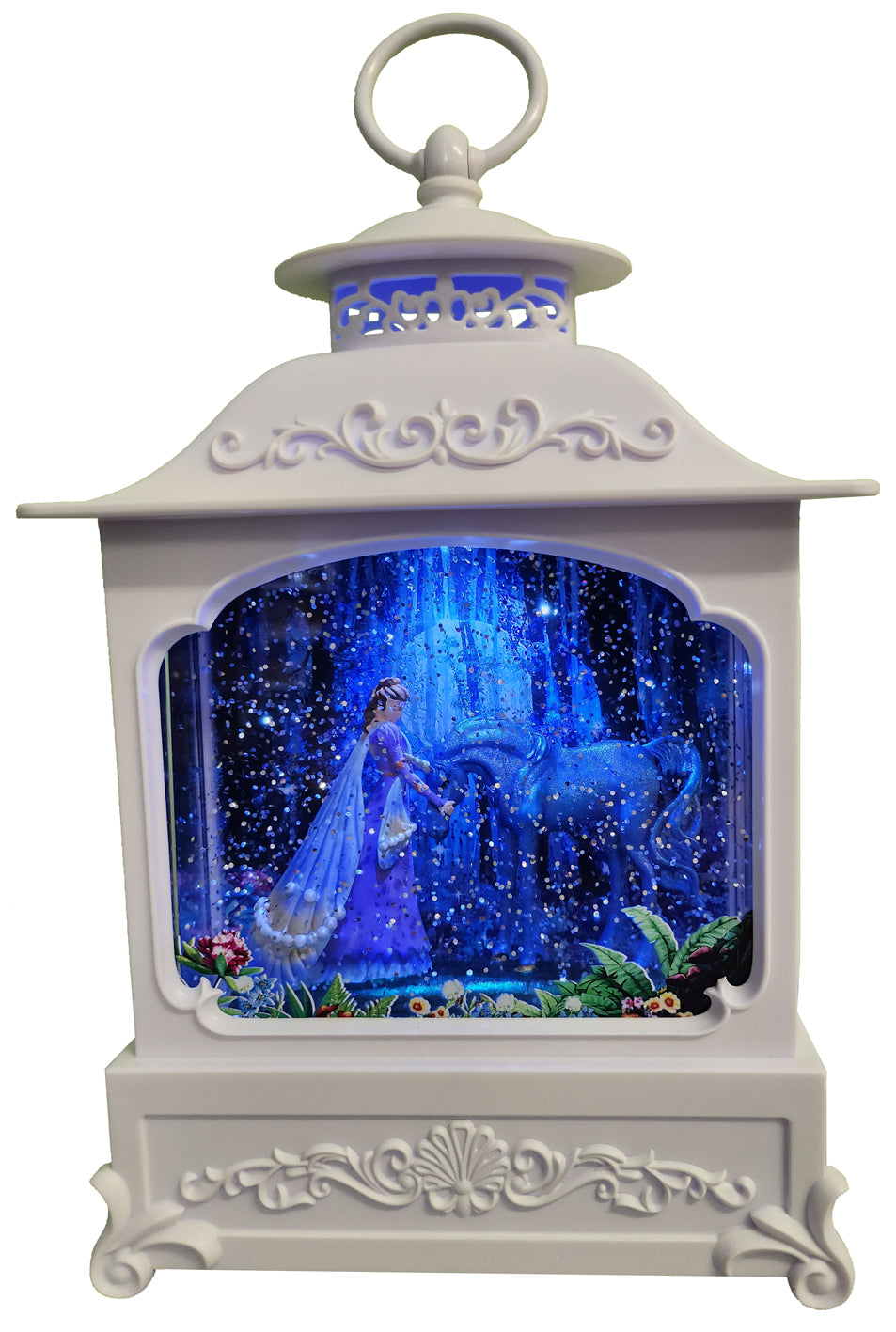 Glitter Lantern - Dark Fairy & Unicorn in Forest