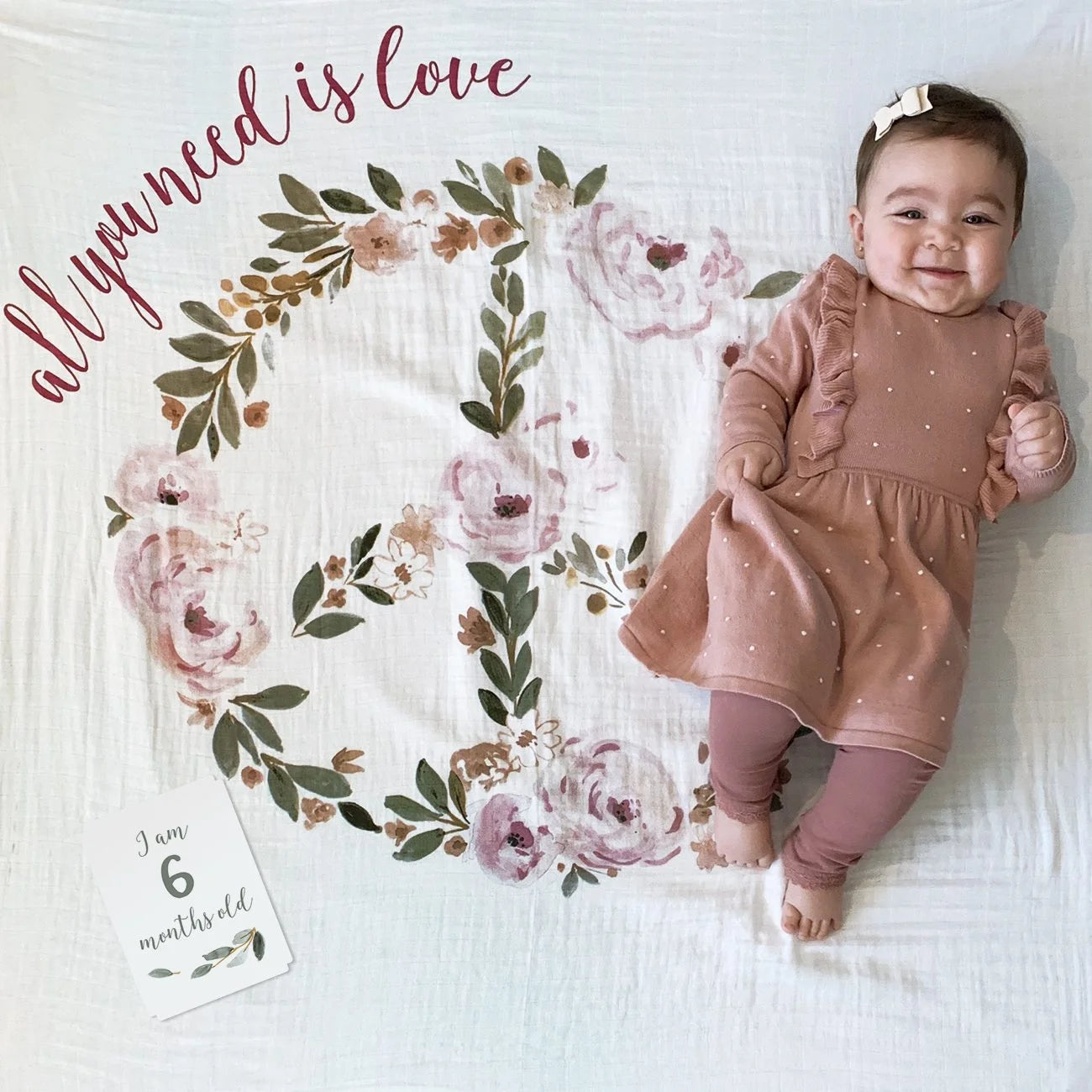 Baby's First Year Milestone Cards and Blanket Set