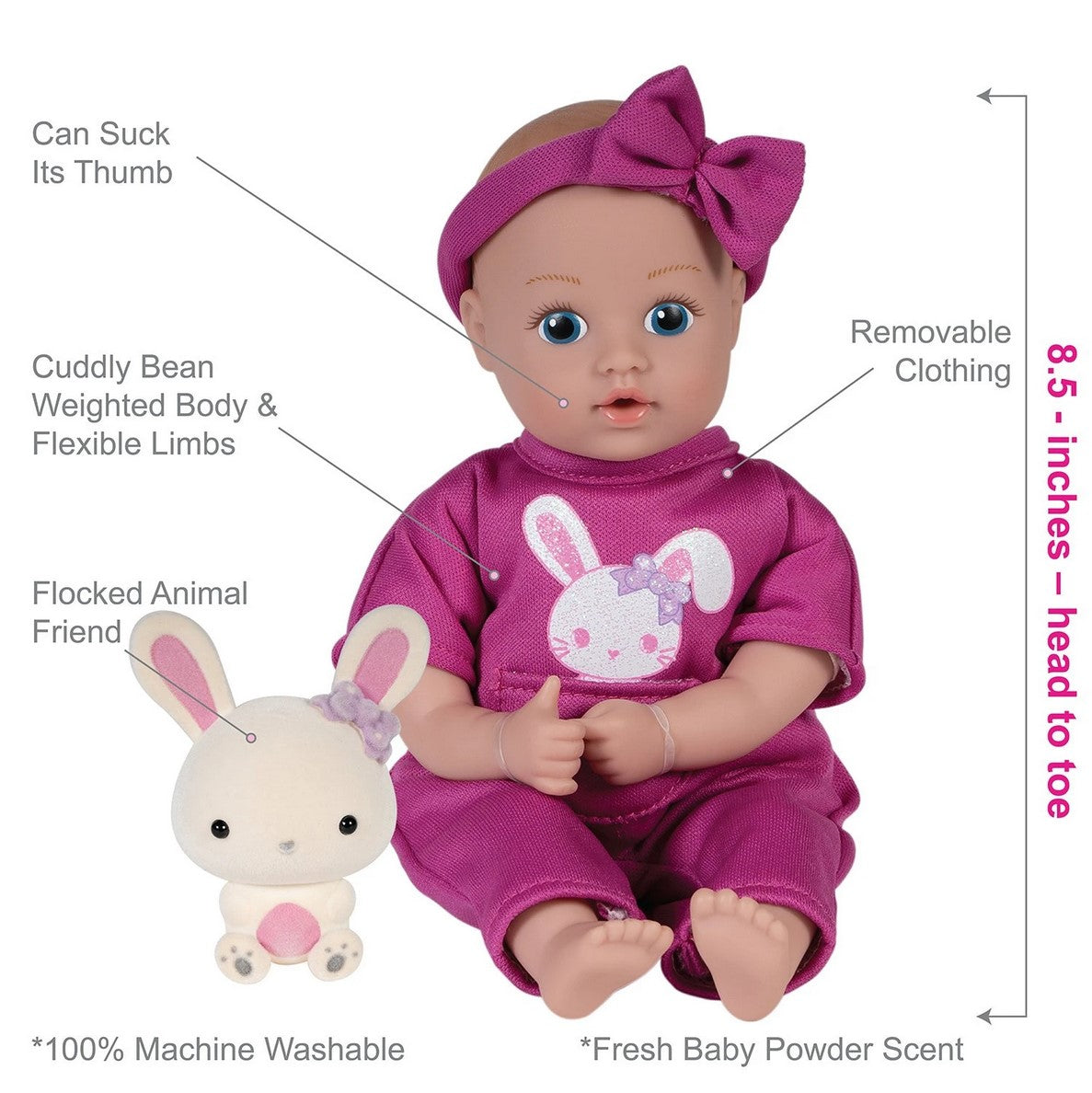 Adora Be Bright Tots & Friends - Baby Bunny 21.6cm