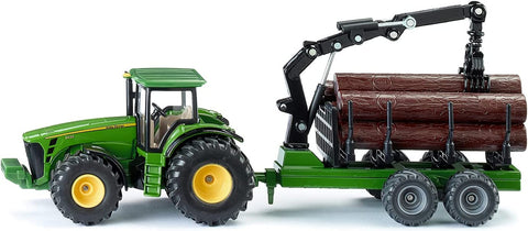 SIKU John Deere Tractor with Forestry Trailer