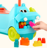 Locbloc Hippo Ride-On with Blocks