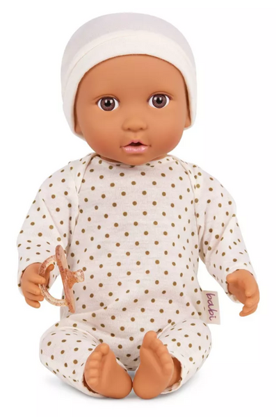 LullaBaby 14" Baby Doll with PJ's & Ivory Hat (medium skin)