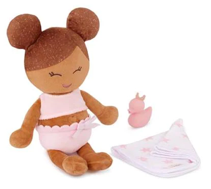 LullaBaby 14" Plush Baby Bath Doll (medium skin)