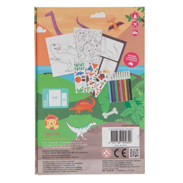 Tiger Tribe Colouring Set - Dinosaur