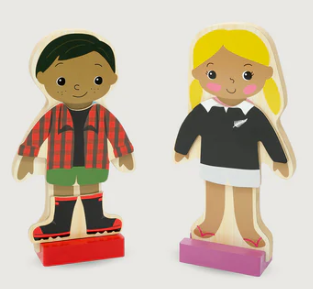 Magnetic Wooden Dress Up Set - Tane and Ruby