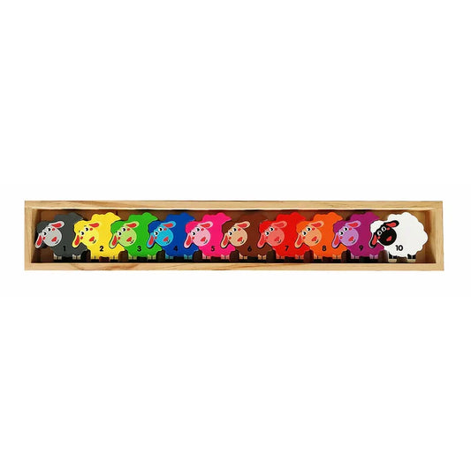 Wooden Sheep Number Puzzle