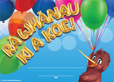 Kiwi Te Reo Birthday Awards - Balloons