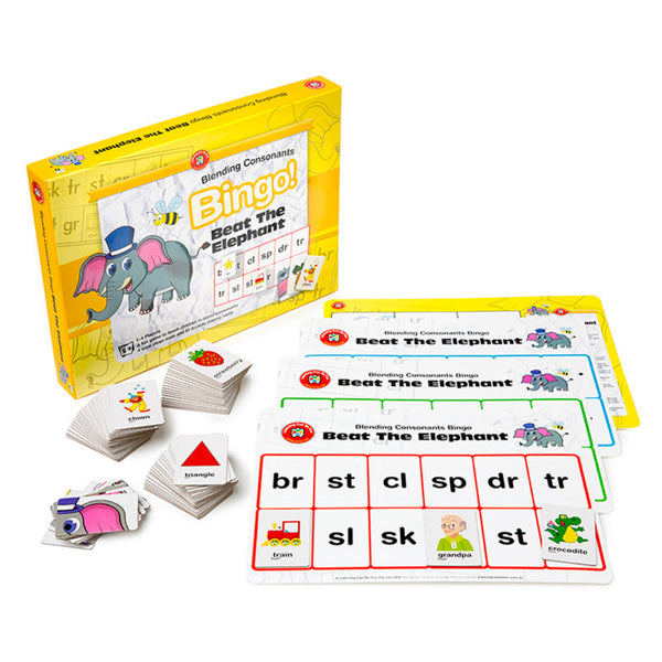 Blending Consonants Bingo - Beat the Elephant