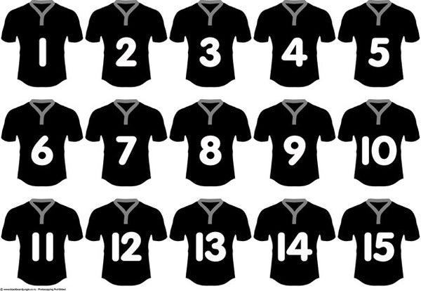 Rugby Numbers 1-15