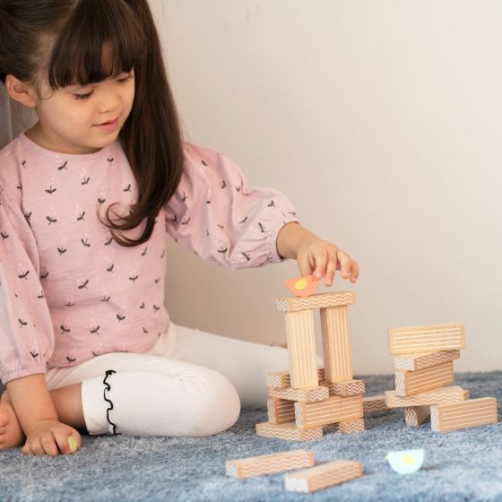 Wooden Bird Stacking Game