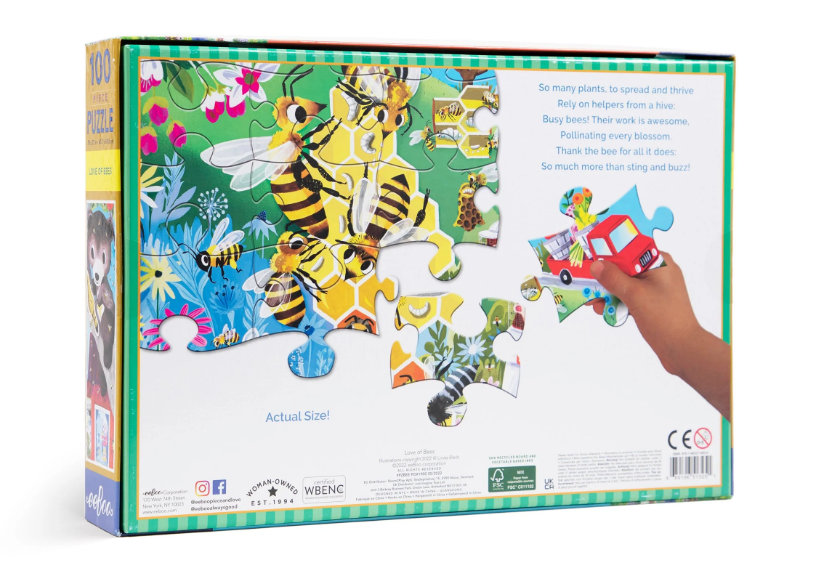 eeBoo Love of Bees 100pc Puzzle