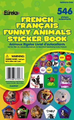 French Funny Animals Stickerbook