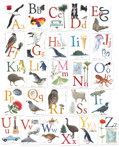 Illustrated NZ Alphabet by Tanya Wolfkamp