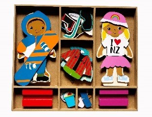 Magnetic Wooden Dress Up Set - Tane and Ruby