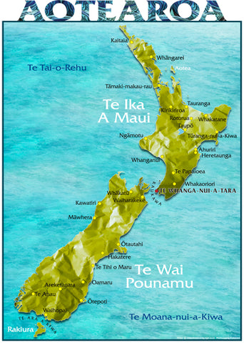 A3 Te Reo Map of New Zealand
