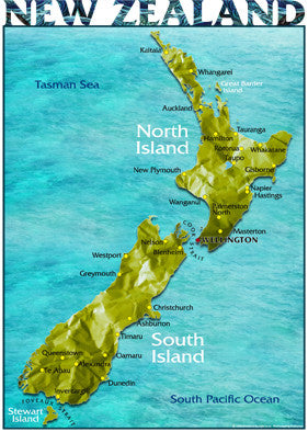 A3 Map of New Zealand