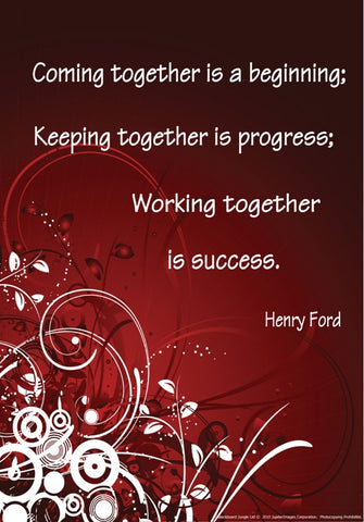 Working Together Quote Poster