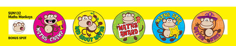 Maths Monkey Stickers