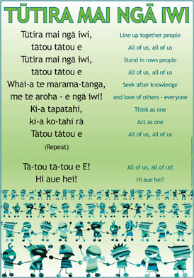 Tutira Mai Nga Iwi - bi-lingual (paua design)