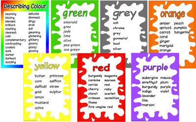 A4 Colour Words Laminated